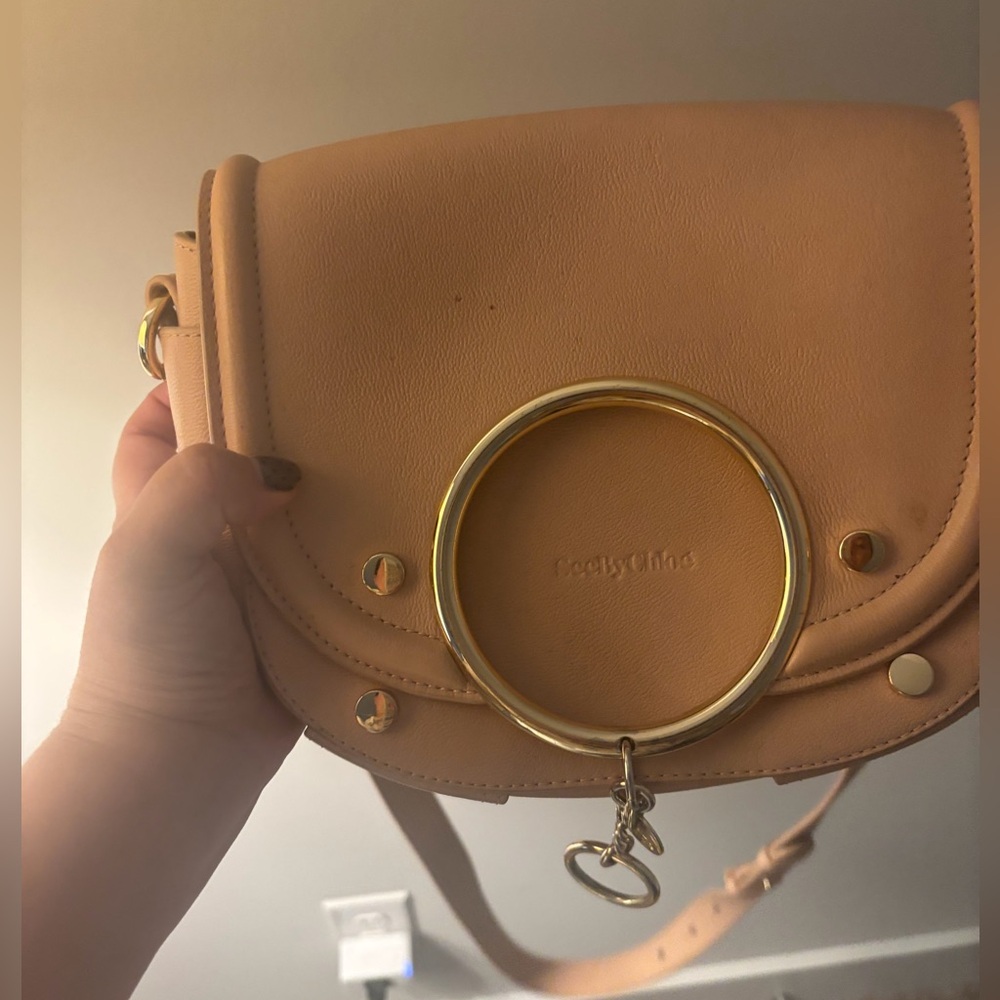 See by Chloe leather color blush Crossbody Bag with Gold Details - Picture 2 of 9